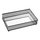 Bandeja De Metal Com Espelho Barcelona Preta 21 X 13 X 5 Cm |